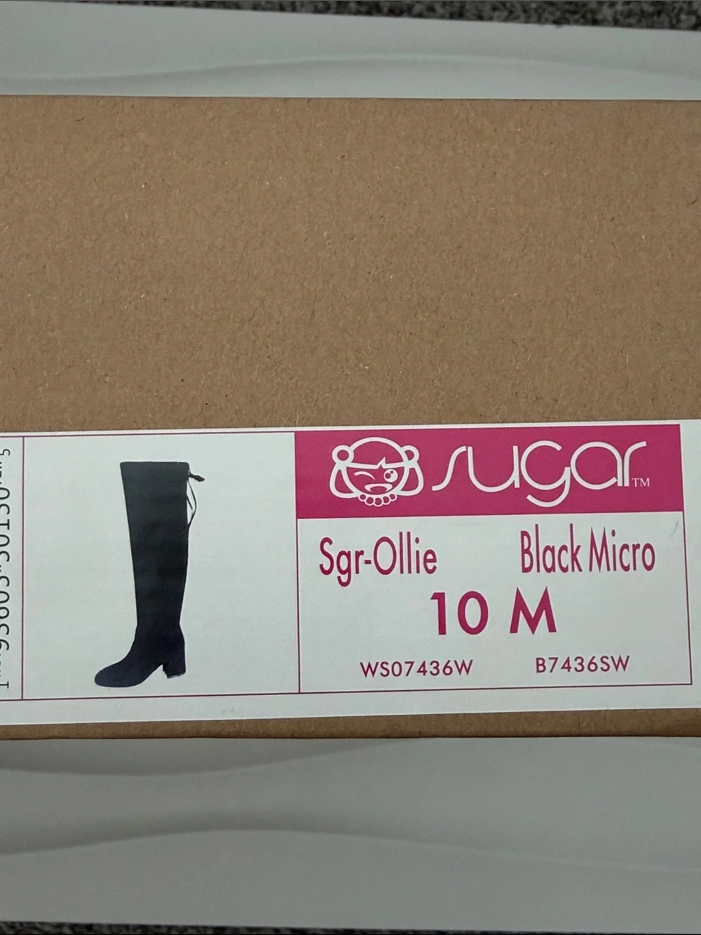 Women's Black Suede Knee-High Block Heel Boots